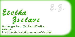 etelka zsilavi business card